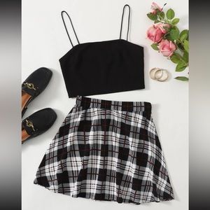 3 FOR $15❗️SHEIN Crop Top and Skirt Set
